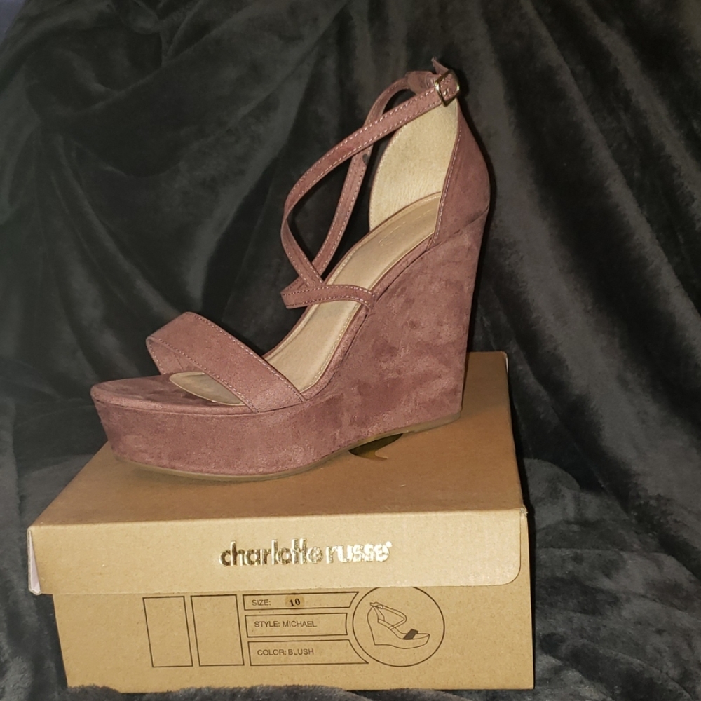 Charlotte Russe blush wedges